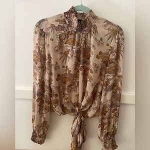 Fabrik sheet top with tie, size M